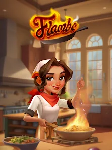 Flambé: Merge & Cook oyunundan lezzetli yemek görseli